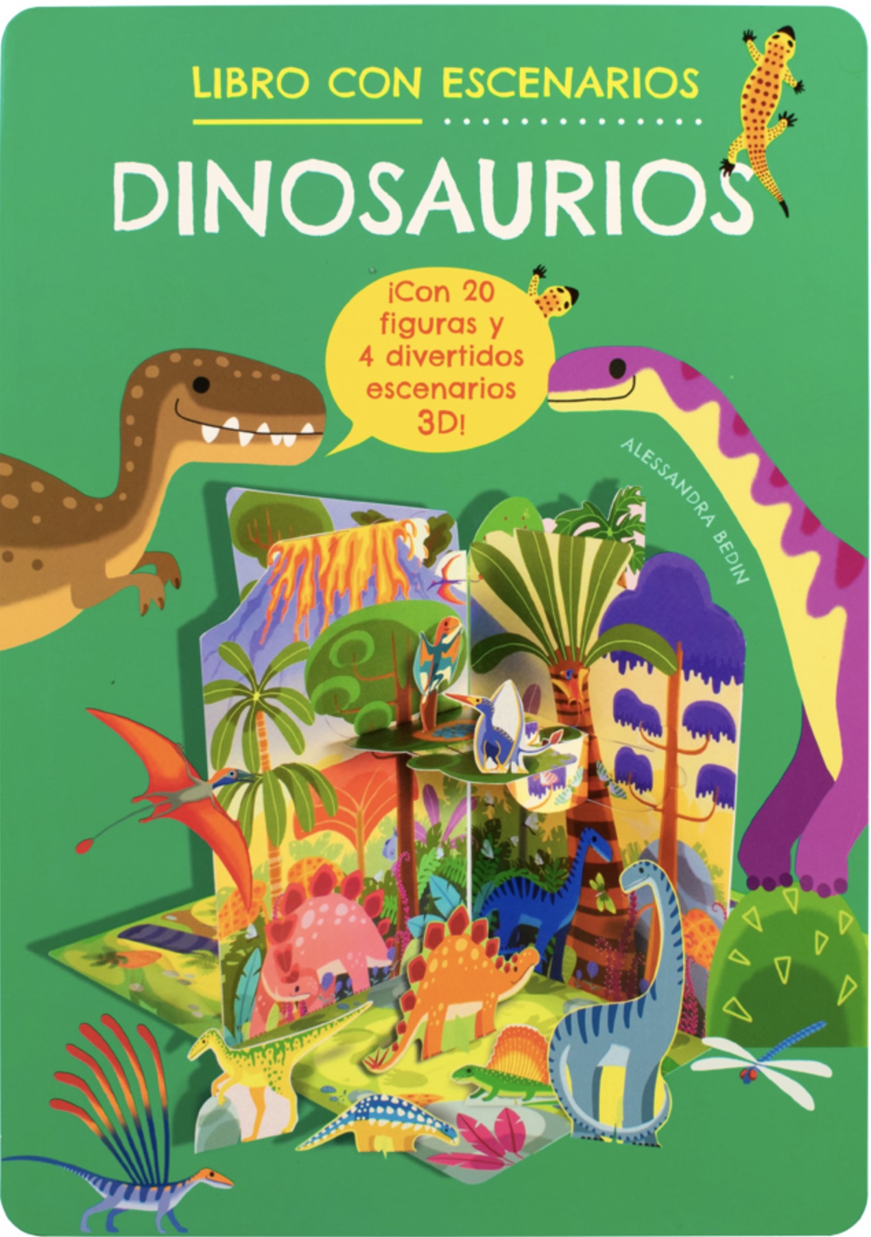 Libro con escenarios: dinosaurios