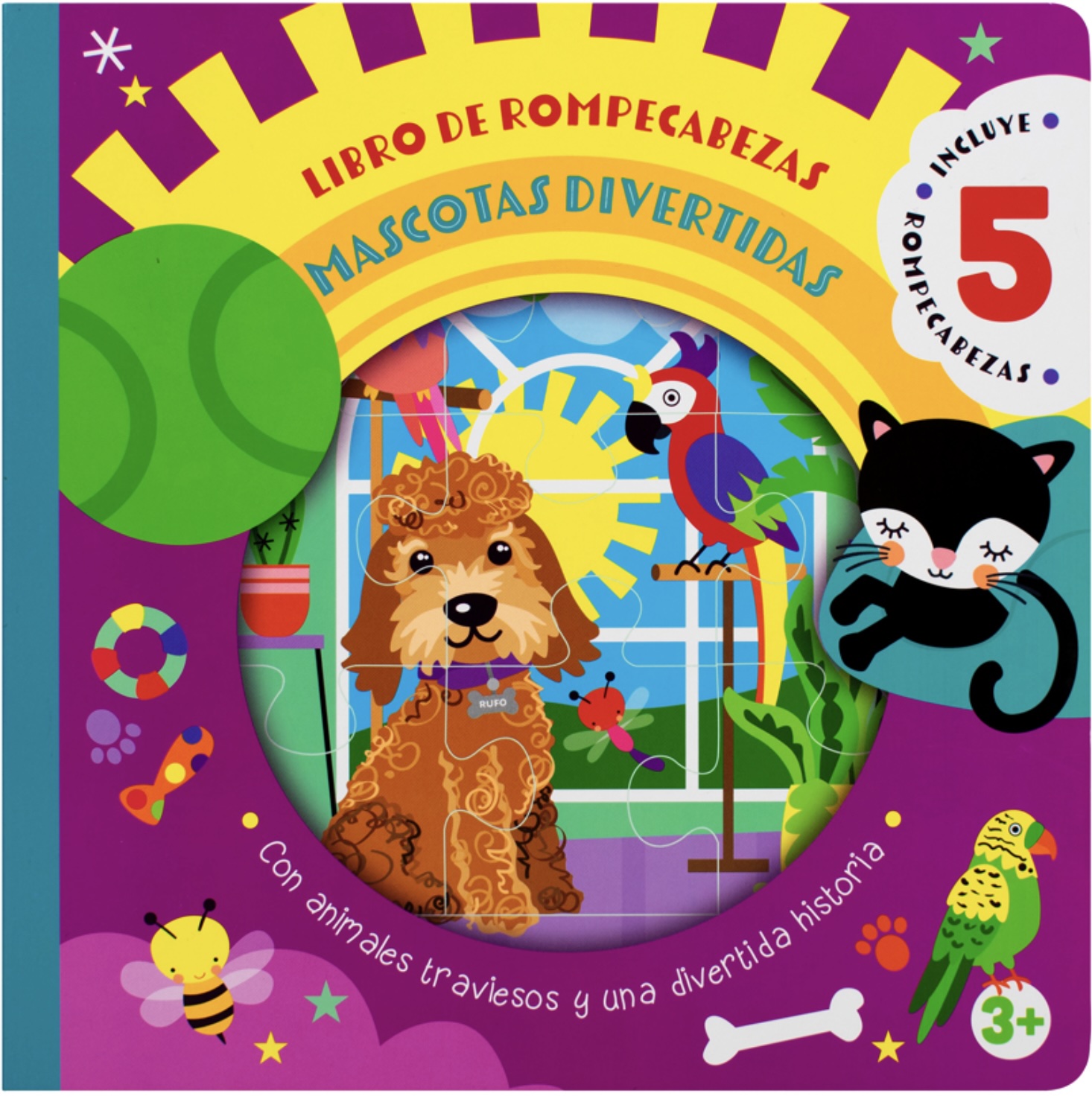 Libro de rompecabezas. Mascotas divertidas