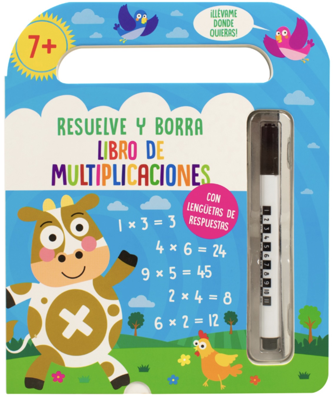 Resuelve y borra: Libro de multiplicaciones