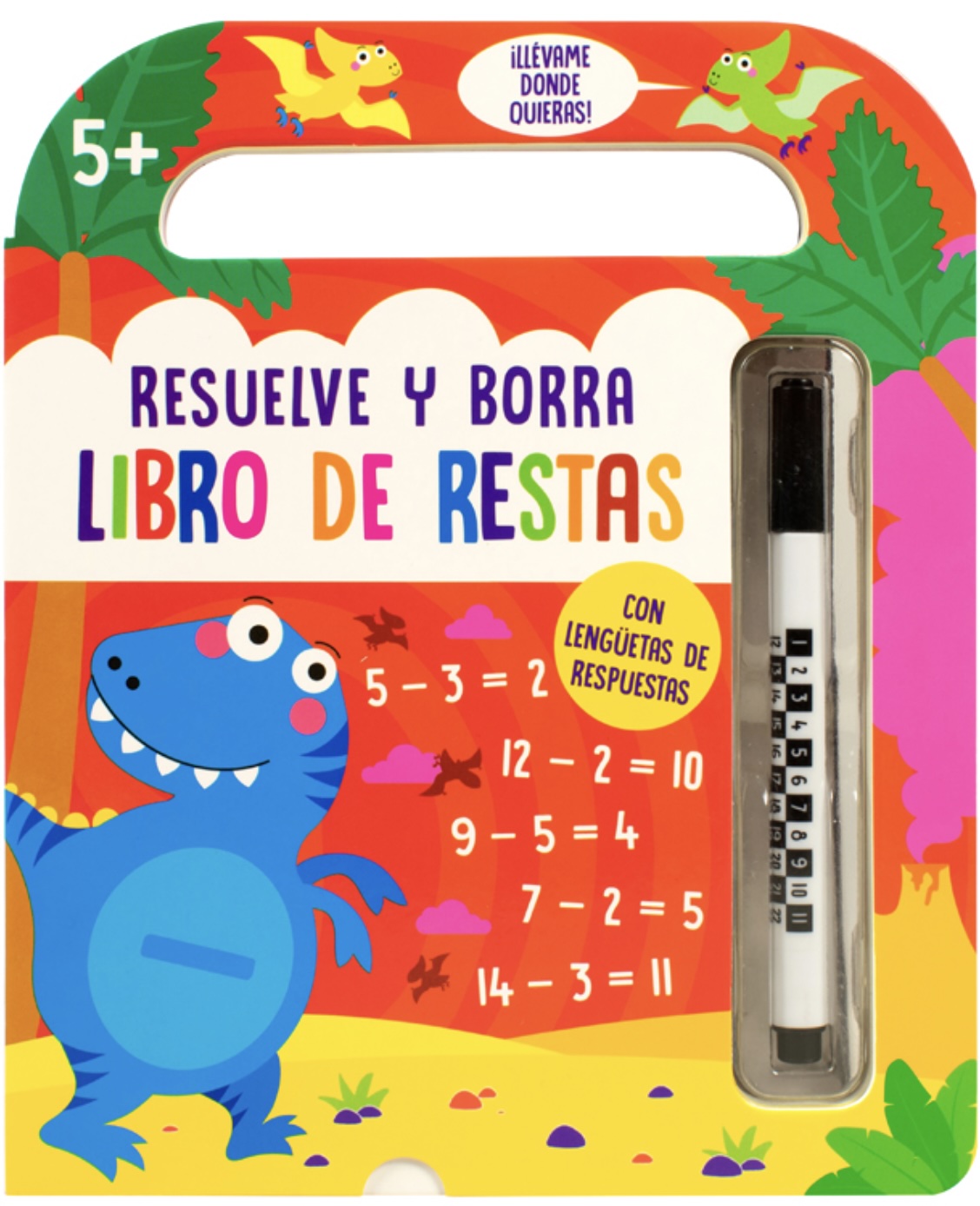 Resuelve y borra: Libro de restas