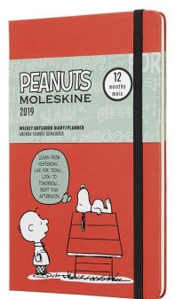 Weekly notebook diary peanuts 2019 gde (rojo)