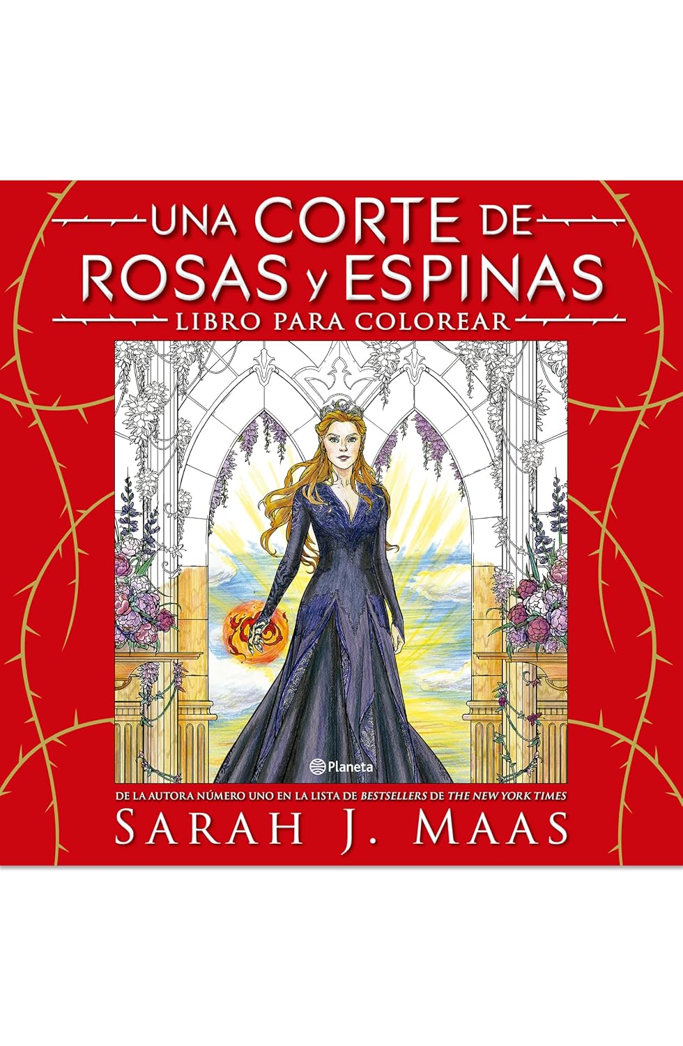 Una corte de rosas y espinas. Libro para colorear